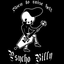 Psycho Billy mintájú póló