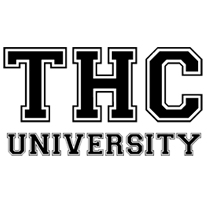 THC University mintájú póló