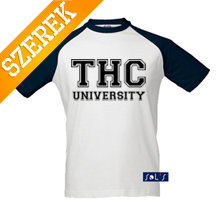 THC University mintájú póló